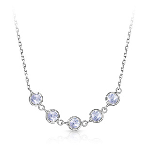 Колье из серебра с фианитом