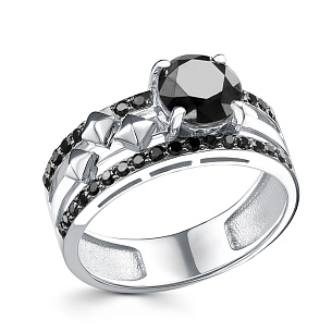 Кольцо из белого золота с бриллиантом