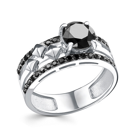 Кольцо из белого золота с бриллиантами