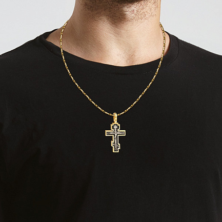 Крест из серебра с позолотой