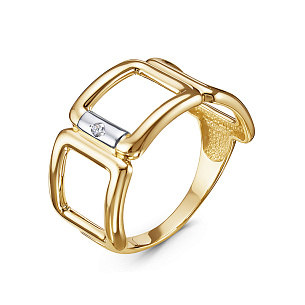 Кольцо из желтого золота с бриллиантом