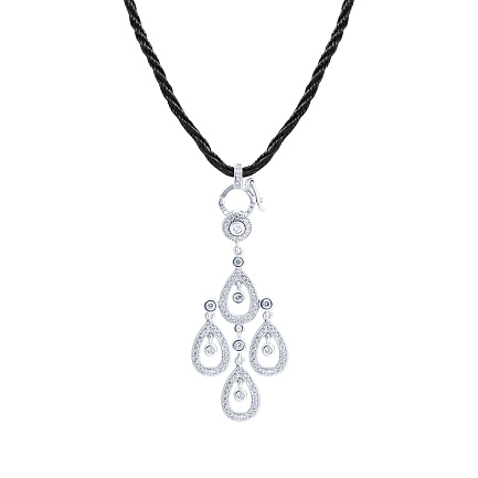 Подвеска из серебра с фианитом