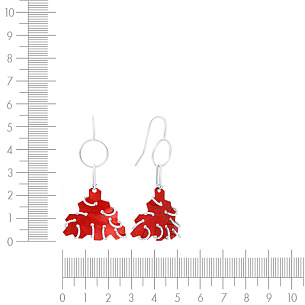 Серьги из серебра с эмалью