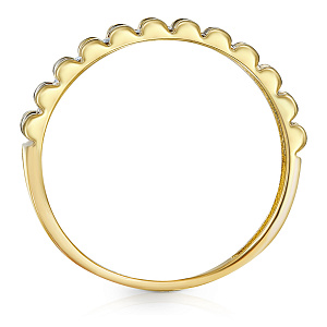 Кольцо из желтого золота с фианитом