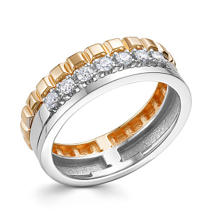 Кольцо из красного золота с бриллиантом