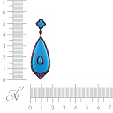 Подвеска из серебра с бирюзой, рубином