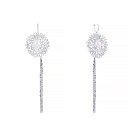 Серьги с английским замком из серебра с жемчугом