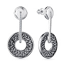 Серьги из серебра с фианитами