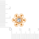 Подвеска из красного золота с фианитом