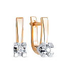 Серьги из красного золота с бриллиантами