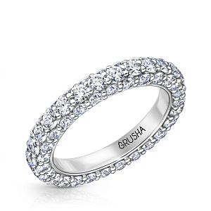 Кольцо из белого золота с бриллиантами