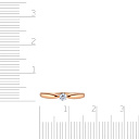 Кольцо помолвочное из красного золота с бриллиантом
