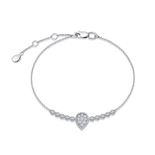 Браслет из белого золота с бриллиантом