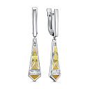 Серьги с английским замком из серебра