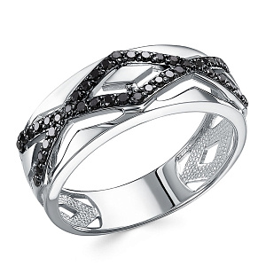 Кольцо из белого золота с бриллиантами