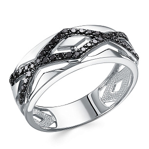 Кольцо из белого золота с бриллиантом