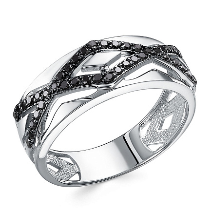 Кольцо из белого золота с бриллиантами