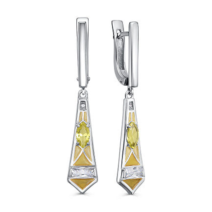 Серьги с английским замком из серебра