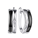 Серьги с английским замком из серебра с керамикой