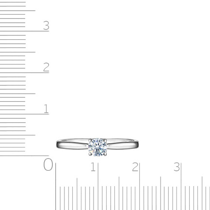 Кольцо из белого золота