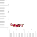 Кольцо из красного золота с бриллиантами, сапфиром