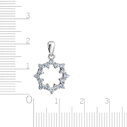 Подвеска из серебра с фианитом