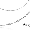 Цепь автомат из серебра, плетение двойное панцирное