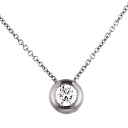 Колье из белого золота с бриллиантом