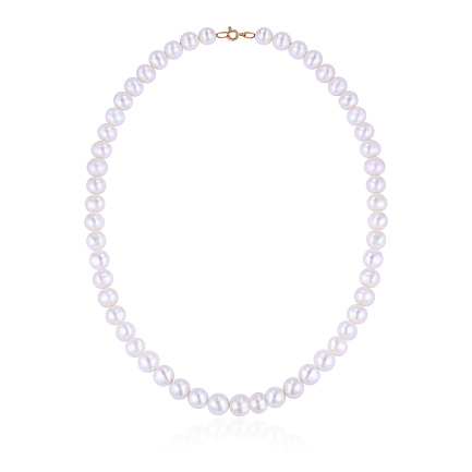 Бусы из красного золота с жемчугом