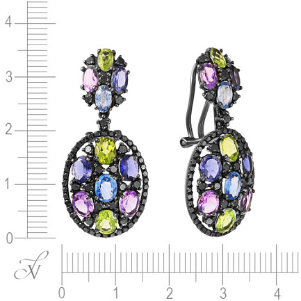 Серьги из золота с сапфирами