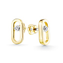 Серьги из желтого золота с бриллиантами