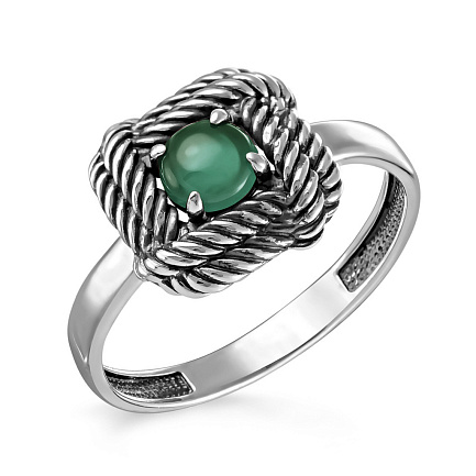 Кольцо из серебра с ониксом