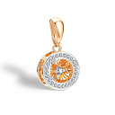 Подвеска из красного золота с бриллиантами