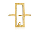 Кольцо из желтого золота с бриллиантом