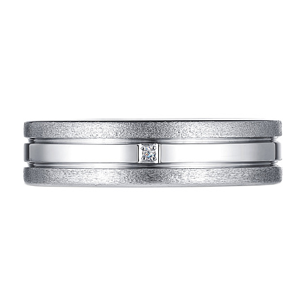 Кольцо из серебра с бриллиантом