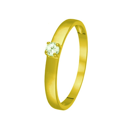 Кольцо из серебра с фианитом