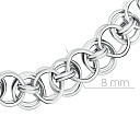 Цепь ручной работы из серебра, плетение флоренция