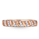 Кольцо из красного золота с фианитом