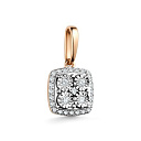 Подвеска из красного золота с бриллиантами