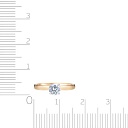 Кольцо из красного золота с фианитом