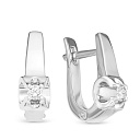 Серьги из белого золота с бриллиантами