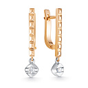 Серьги из красного золота с бриллиантами