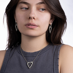 Серьги с английским замком из серебра