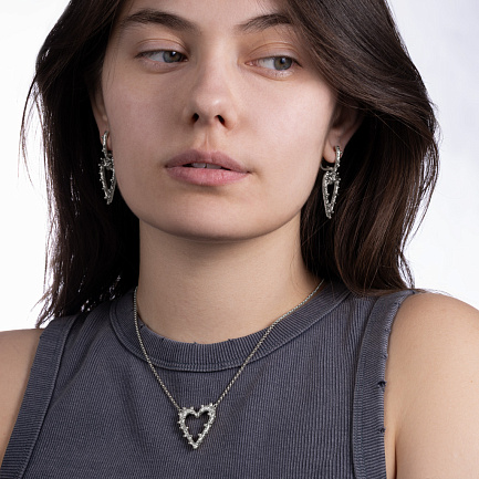 Серьги с английским замком из серебра