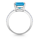 Кольцо из серебра с фианитом