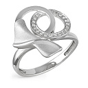 Кольцо из серебра с фианитами