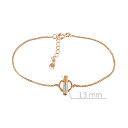 Браслет декоративный из серебра с позолотой