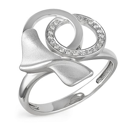 Кольцо из серебра с фианитами