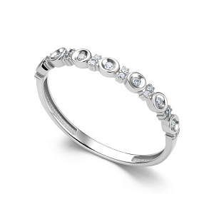 Кольцо из белого золота с бриллиантами