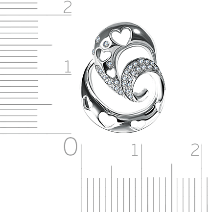 Подвеска из белого золота с бриллиантами